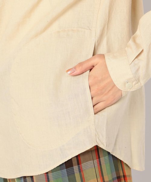 FREDY&GLOSTER(フレディアンドグロスター)/【DANTON/ダントン】LINEN SHIRTS ロングスリーブバンドカラーシャツ #JD－3606KLS/img06