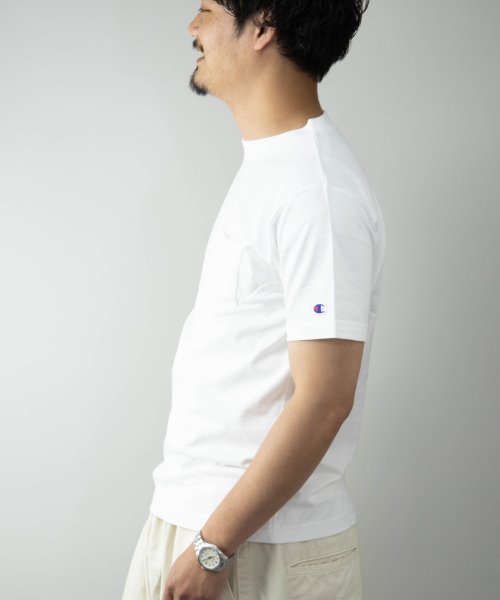Nylaus(ナイラス)/Champion C3－M349 ガーメントウォッシュ ポケット付き 半袖 Tシャツ/img01