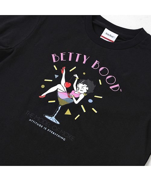 Betty Boop(ベティ・ブープ)/Betty Boop【ベティ・ブープ】カクテルグラスベティプリントクルーネック半袖Tシャツ/img08
