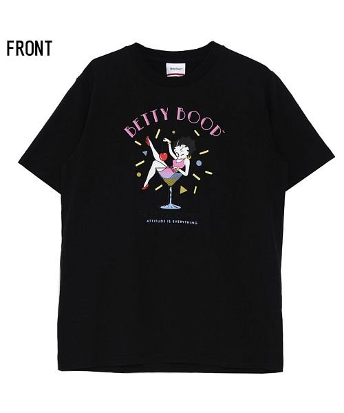 Betty Boop(ベティ・ブープ)/Betty Boop【ベティ・ブープ】カクテルグラスベティプリントクルーネック半袖Tシャツ/img10