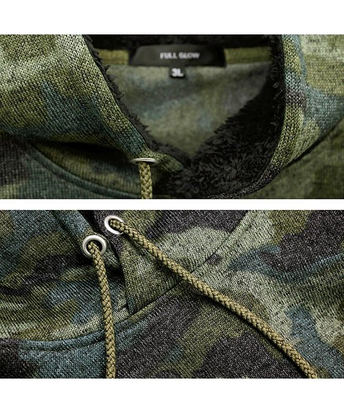 パーカー メンズ 大きいサイズ ニットフリース フード裏ボア プルオーバー 裏起毛 スウェット トレーナー プルパーカー カモフラ 迷彩 防寒 暖かい スエット ワンカラーズ One Colors Magaseek