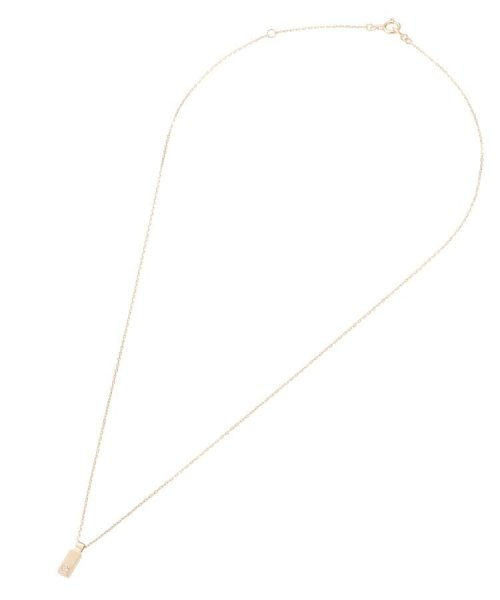 COCOSHNIK (ココシュニック)/K10ダイヤモンド レクタングル彫り留め ネックレス/img02