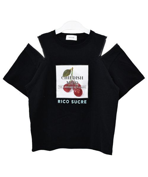 RiCO SUCRE(リコ シュクレ)/2wayオフショルファスナーTシャツ/img02