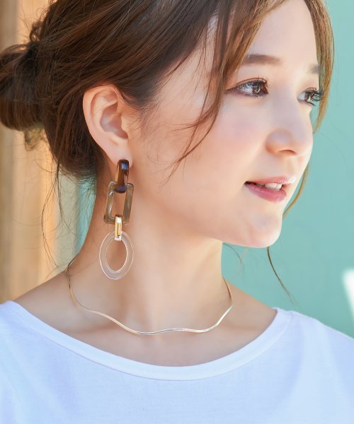 セール 50 Off ハンサムチェーンアクリルピアス ブラウン フィービィー Phoebe Magaseek セール 50 Off ハンサムチェーンアクリルピアス ブラウン フィービィー Phoebe Magaseek