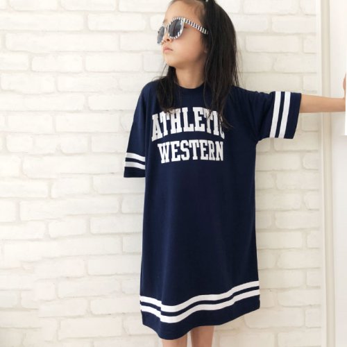 2 03 キッズ ワンピース 子供服 半袖 女の子 ガールズ ビッグ Big ｔシャツ プリ ネクストウォール Next Wall Magaseek