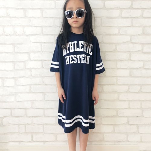 2 03 キッズ ワンピース 子供服 半袖 女の子 ガールズ ビッグ Big ｔシャツ プリ ネクストウォール Next Wall Magaseek