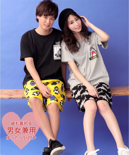 部屋着 セットアップ ポケットｔシャツ 上下セット 男女兼用サイズ Tシャツ ショートパンツ ルームウェア レディース メンズ 夏 半袖 パジャマ 大 エメフィール Aimerfeel Magaseek