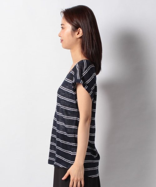 BENETTON (women)(ベネトン（レディース）)/リネンラウンドネックボーダー半袖Tシャツ・カットソー/img05