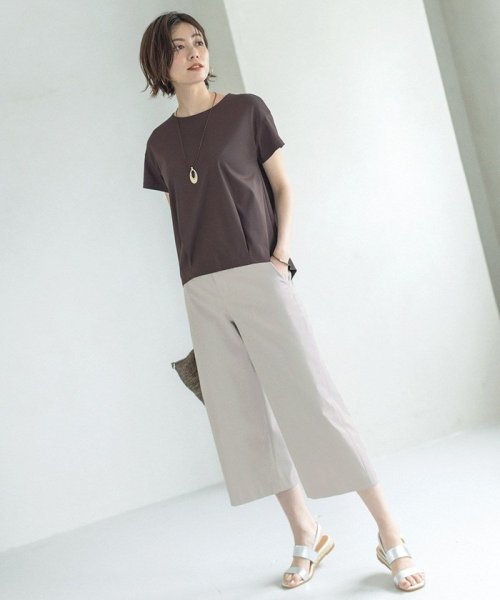 J.PRESS LADIES（LARGE SIZE）(J．プレス　レディス（大きいサイズ）)/【シワになりにくい】コットンフィッティーシャーク ワイドパンツ/img07