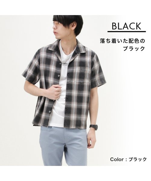 MAC HOUSE(men)(マックハウス（メンズ）)/MOSSIMO モッシモ 加工チェックオープンカラーシャツ 0270－5412M/img05