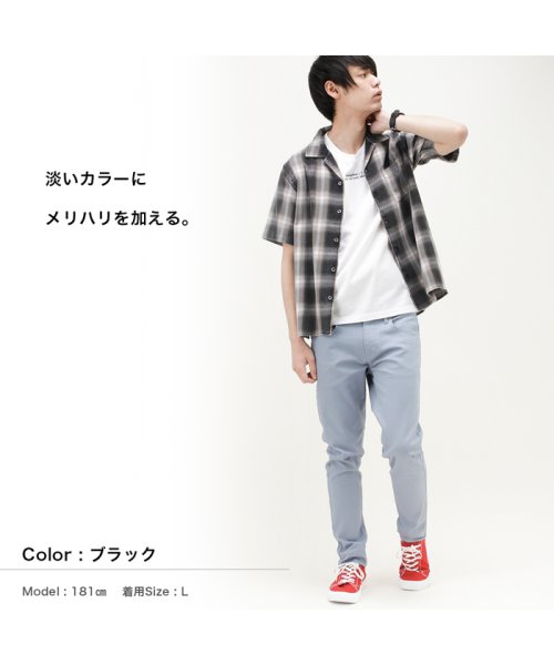 MAC HOUSE(men)(マックハウス（メンズ）)/MOSSIMO モッシモ 加工チェックオープンカラーシャツ 0270－5412M/img07