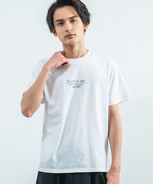 Rocky Monroe(ロッキーモンロー)/Tシャツ 半袖 メンズ レディース 絵画 プリント シンプル カジュアル ストリート ダヴィンチ ひまわり バベル ゴッホ フェルメール 真珠の耳飾りの少女 綿/img07