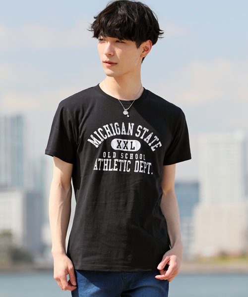 TopIsm(トップイズム)/ボックスロゴプリントクルーネック半袖Tシャツ/img46