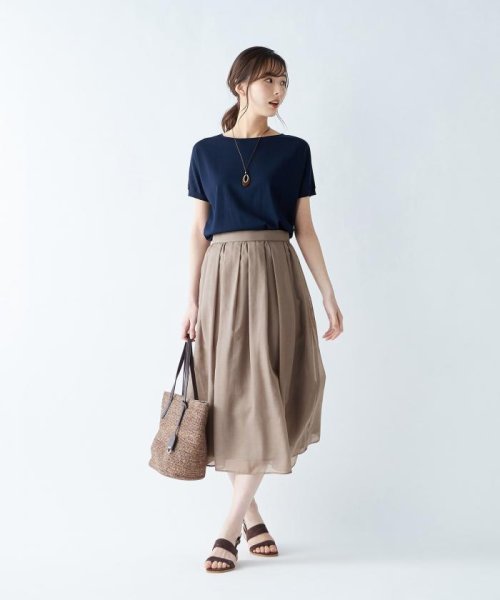 J.PRESS LADIES（LARGE SIZE）(J．プレス　レディス（大きいサイズ）)/【WEB限定色あり】洗えるブライトスパンボイル スカート/img04