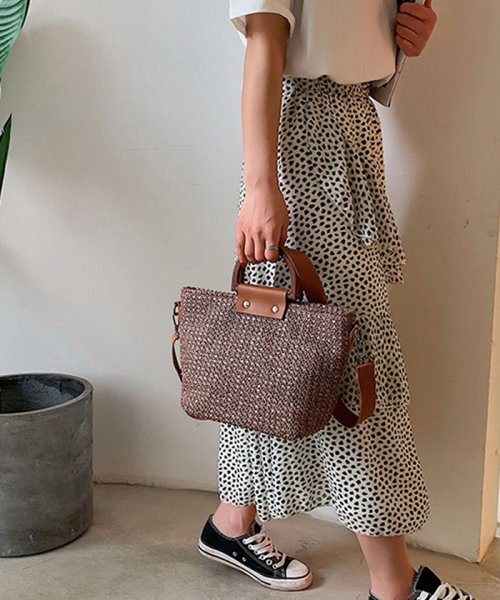 セール ストローバッグ レディース ショルダーバッグ 麦わら 斜めがけ 手提げ ハンドバッグ ミニミニストア Miniministore Magaseek