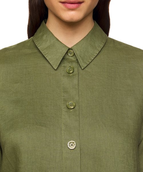BENETTON (women)(ベネトン（レディース）)/リネンビッグボタン半袖シャツ・ブラウス/img22