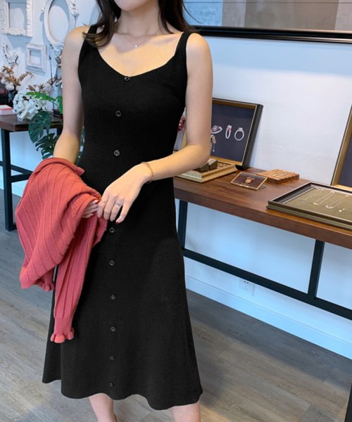 ノースリーブ サマーニット フレア ワンピース グランディール Grandeir Magaseek