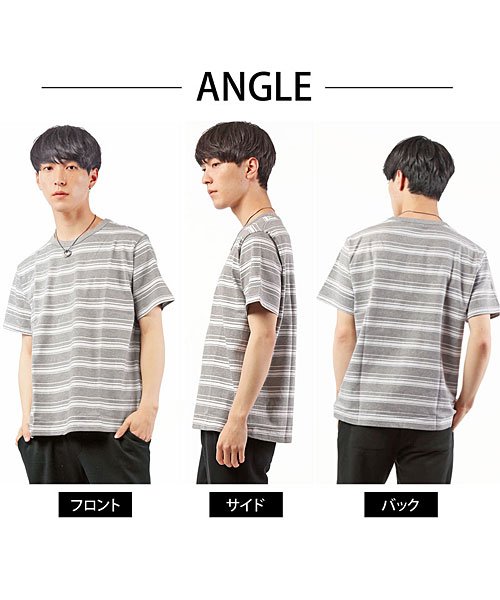 TopIsm(トップイズム)/ヘビーウェイトパネルボーダー半袖Tシャツ/img17