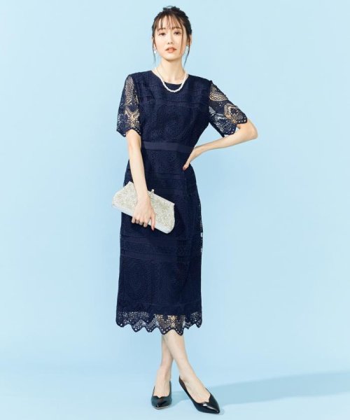 Prier パネル柄レースタイトドレス 組曲 Kumikyoku Magaseek