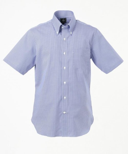 J プレス メンズ J Press Mens Premium Pleats 形態安定 ギンガムチェック 半袖シャツ Magaseek