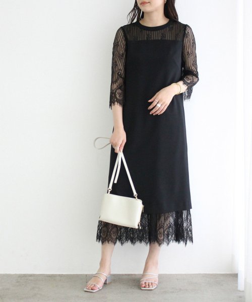 セール Web限定 結婚式にも ペチコート付きレースワンピース ロペ Rope Magaseek