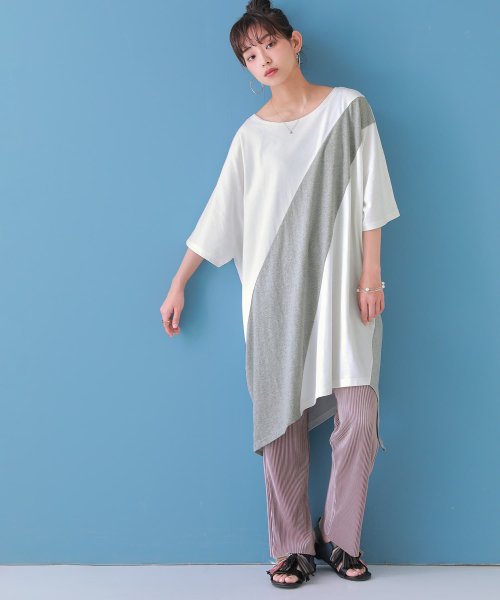 osharewalker(オシャレウォーカー)/『変形アシメバイカラーＴシャツ』/img08