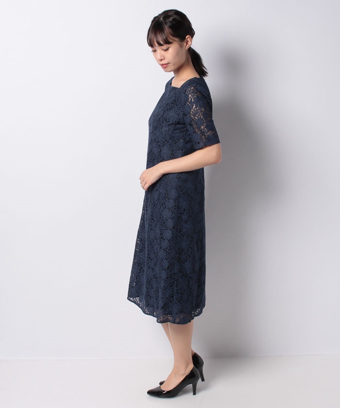 グッチ正規販売認定店 総レースワンピ ス クーポン3日10時迄 Leilian Leilian レリアン