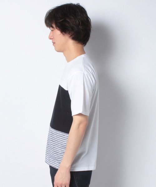 MARUKAWA(マルカワ)/ブロック 切替 クルーネック 半袖 Tシャツ/img01