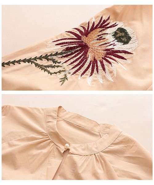 Sawa a la mode(サワアラモード)/ボタニカル刺繍袖のコットントップス/img16