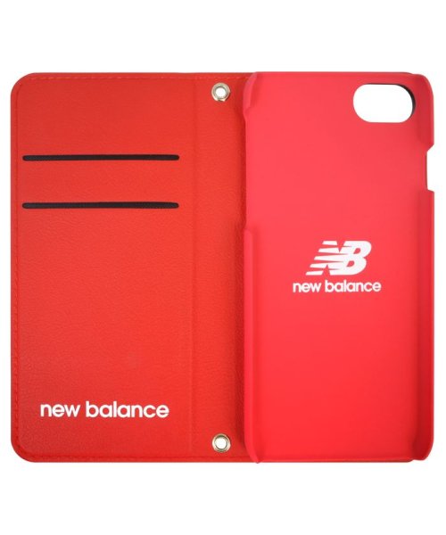 new balance(ニューバランス)/iphone se3 ケース iphonese2 ケース iphone8/7 ニューバランス New Balance スリム手帳ケース スタンプロゴ レッド/img04
