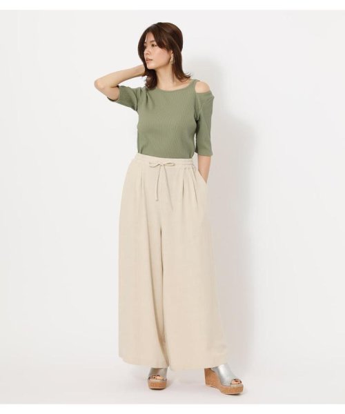 AZUL by moussy(アズールバイマウジー)/LINEN WIDE PANTS/img10