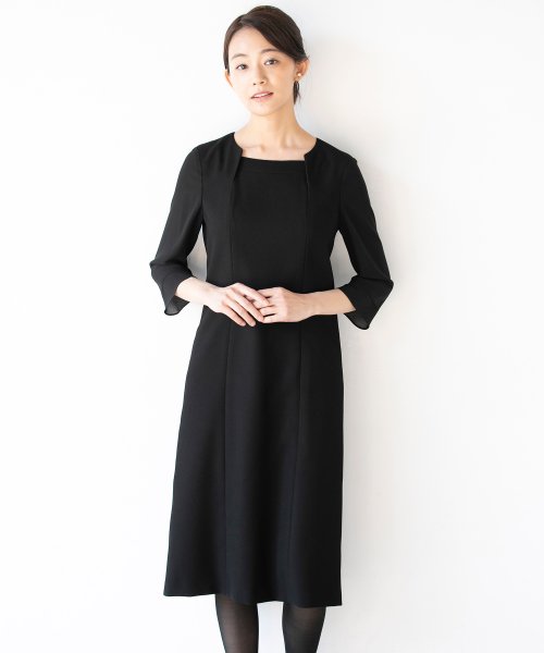 喪服 礼服 セレモニー スタンドカラージャケット セミフレアワンピース セットアップブラックフォーマル フォルムフォルマ Form Forma Magaseek 喪服 礼服 セレモニー スタンドカラージャケット セミフレアワンピース セットアップブラックフォーマル フォルムフォルマ Form Forma Magaseek