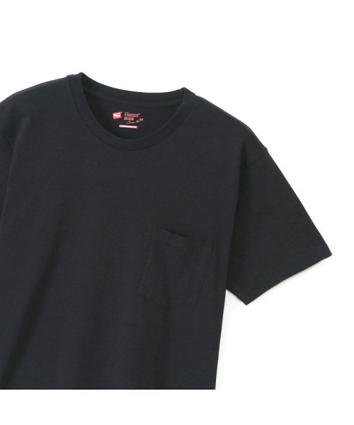 Hanes(ヘインズ)/ヘインズ Hanes Tシャツ ジャパンフィット 半袖 メンズ 2枚組 クルーネック JAPAN FIT PACK T－SHIRT ブラック ホワイト 黒 白 /img02
