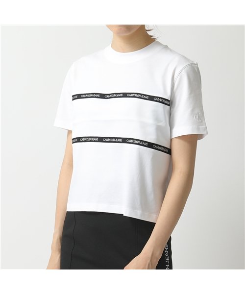 Calvin Klein(カルバンクライン)/【Calvin Klein(カルバンクライン)】J20J213282 半袖Tシャツ カットソー ショート丈 ロゴ刺繍 切り替え クルーネック YAF/Brigh/img01