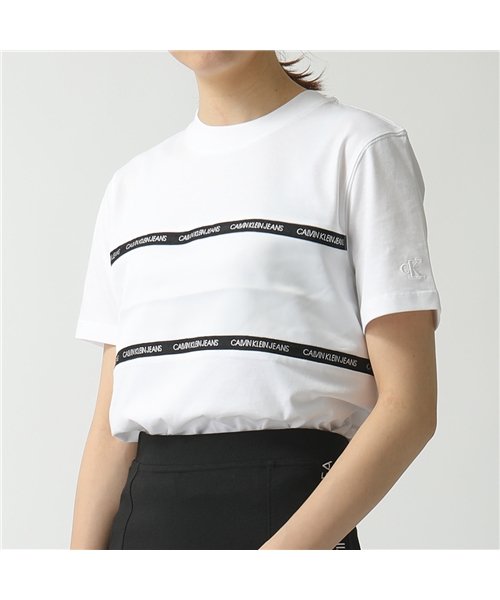 Calvin Klein(カルバンクライン)/【Calvin Klein(カルバンクライン)】J20J213282 半袖Tシャツ カットソー ショート丈 ロゴ刺繍 切り替え クルーネック YAF/Brigh/img02