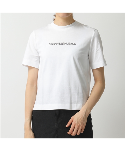 【Calvin Klein(カルバンクライン)】J20J212879 半袖Tシャツ カットソー ロゴ YAF/Bright－White レディース