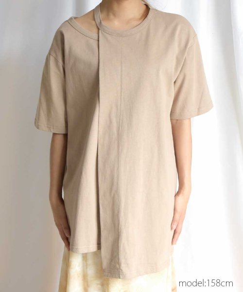 ARGO TOKYO(アルゴトウキョウ)/Recycle cotton neck design T－shirt 24147/img13