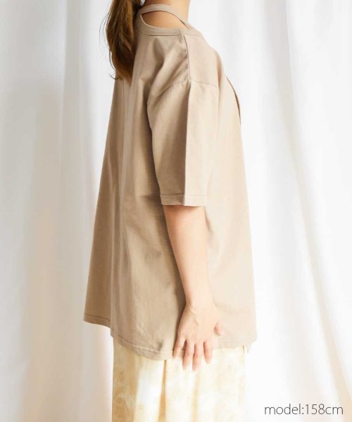 ARGO TOKYO(アルゴトウキョウ)/Recycle cotton neck design T－shirt 24147/img14