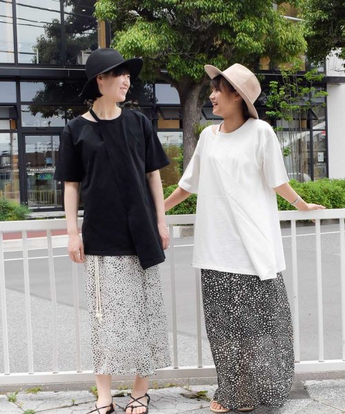 ARGO TOKYO(アルゴトウキョウ)/Recycle cotton neck design T－shirt 24147/img17