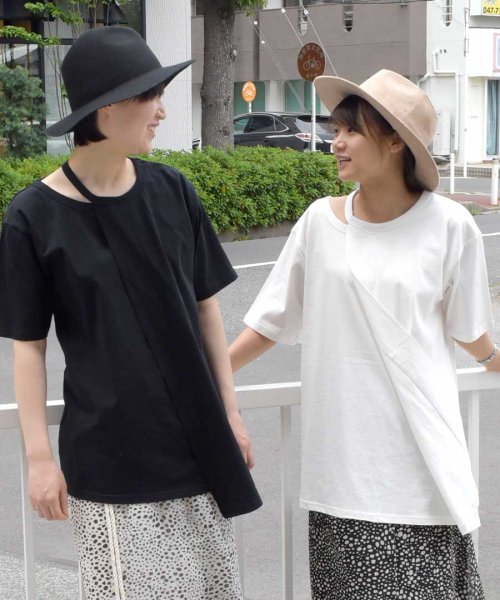 ARGO TOKYO(アルゴトウキョウ)/Recycle cotton neck design T－shirt 24147/img18