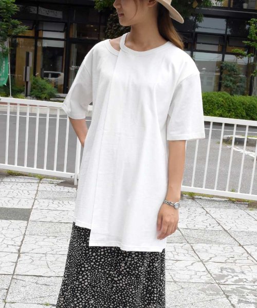 ARGO TOKYO(アルゴトウキョウ)/Recycle cotton neck design T－shirt 24147/img19
