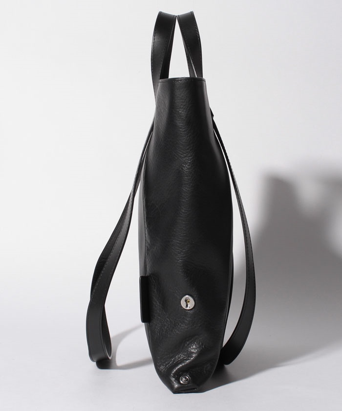 Leather small tote loop handle