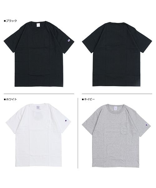チャンピオン Champion Tシャツ 半袖 メンズ レディース ポケット付き T1011 Us T Shirt With Pocket ブラック ホワイト チャンピオン Champion Magaseek