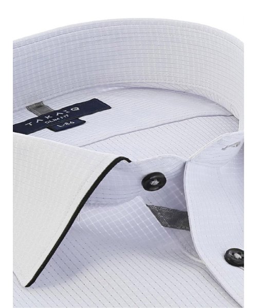 TAKA-Q(タカキュー)/形態安定 DotAir スリムフィット ワイドカラー長袖シャツ/img01