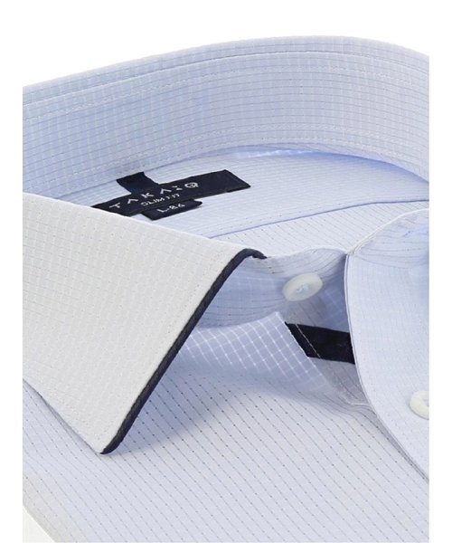 TAKA-Q(タカキュー)/形態安定 DotAir スリムフィット ワイドカラー長袖シャツ/img01