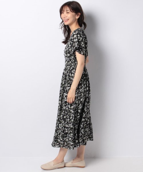 セール 花柄 ウエストシャーリングワンピース オリーブデオリーブ Olive Des Olive Magaseek