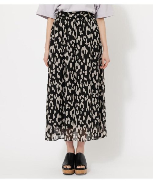 AZUL by moussy(アズールバイマウジー)/BIG LEOPARD FLARE SKIRT/img03