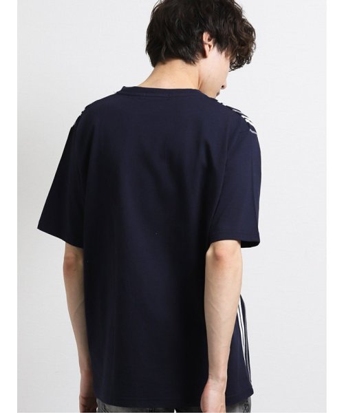 semanticdesign(セマンティックデザイン)/前身リップルストライプ クルーネック半袖Tシャツ/img03
