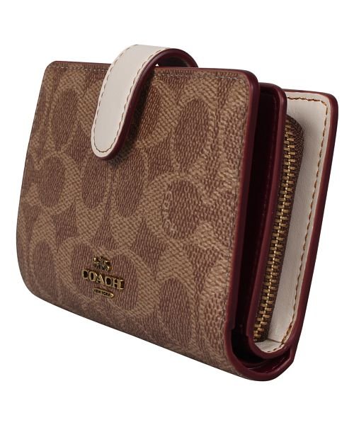 コーチ Coach 財布 二つ折り レディース L字ファスナー ベージュ コーチ Coach Magaseek