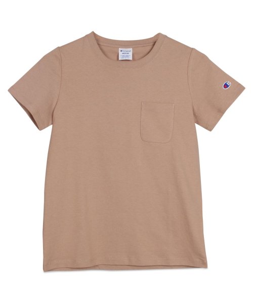 CHAMPION(チャンピオン)/チャンピオン Champion Tシャツ 半袖 レディース ポケット POCKET T－SHIRT ブラック ホワイト グレー ブラウン カーキ オフ ピンク /img04